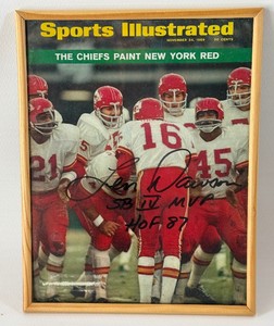 Len Dawson Autographed and Inscribed SB IV MVP HOF 87 1969 Sports Illistrated Football Magazine