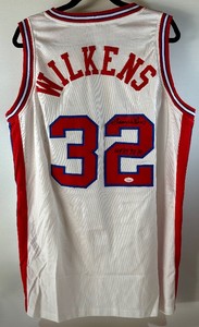 Lennny Wilkens Autographed w JSA COA and Inscribed Hawks Basketball Jersey