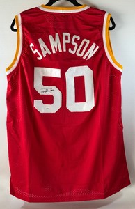 Ralph Sampson Autographed w JSA COA Houston Rockets Basketball Jersey