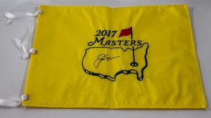 Jack Nicklaus Autographed 2017 Masters Augusta National Golf Flag