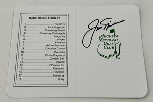 Jack Nicklaus Autographed Augusta National Golf Club Scorecard