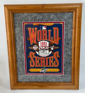Kirby Puckett Autographed 1991 World Series Magazine Cover Framed and Matted Minnesota Twins Baseball