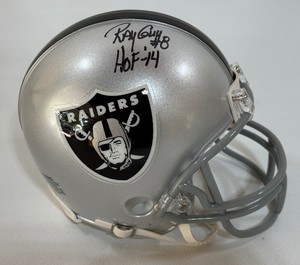 Ray Guy Autographed and Inscribed Oakland Raiders Mini Football Helmet