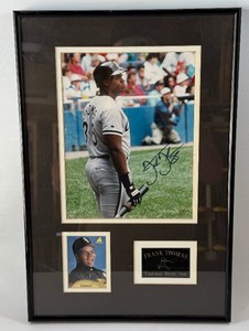 Frank Thomas Autographed Photo Custom Framed Baseball