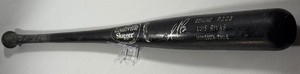 Luis Rivas GAME USED Minnesota Twins Baseball Bat - Louisville Slugger TPX 125 Genuine R205