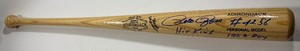 Pete Rose Autographed and Heavily Inscribed Adirondack Professional Model baseball Bat - Hit King, 1963 ROY, #4256