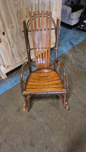 natural wood rocking chair