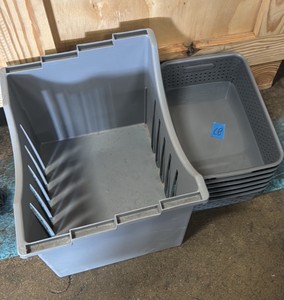 assorted grey bins