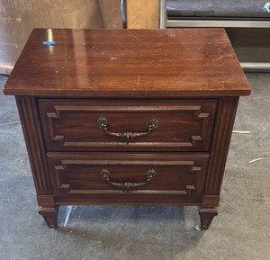 wood bedside table