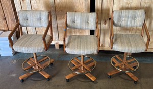 rolling dining room chairs