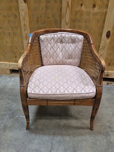 wicker and wood chair