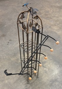 decorative metal rack and coat hanger