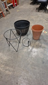 assorted planter items
