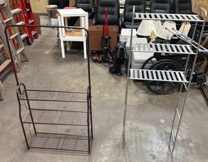 metal shelves
