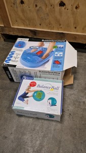 balance ball and foot bath
