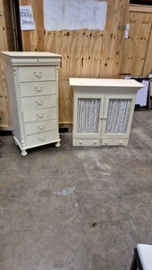 dresser and cabinet