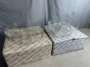 2 Vintage Princess House Crystal Chip N Dip Bowl Sets