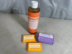 New Dr Bronners Liquid Soap and Bar Soap