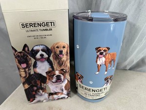 New Serengeti Vacuum Insulated Stainless Steel Water Bottle - Boxer Dog