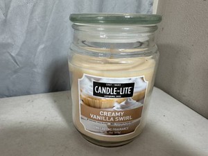 New Candle-Lite Creamy Vanilla Swirl Jar Candle