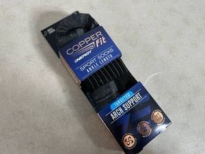 3 New Pairs of Copper Fit Arch Support Sport Socks - Ankle Length