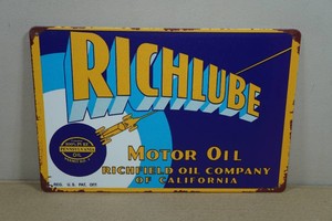Vintage Style Metal Sign - Richlube