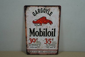 Vintage Style Metal Sign - Mobiloil
