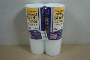 2 Plast-O-Mat Ribbed Shelf Liner