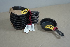 Set of 8 Lodge 3.5 Cast Iron Skillets