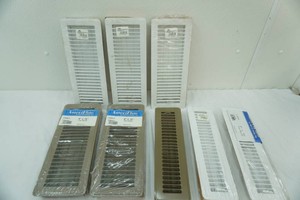 NEW 4x12 & 2x12 Floor Registers. White & Brown