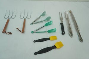 Mini Tongs, Silicone Basting Brushes, Fork Turkey Lifter Forks, Serving Forks, Slicing Knife