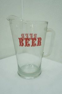 Vintage Glass Beer Pitcher