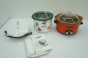2 Crock Pots and a George Foreman Grill