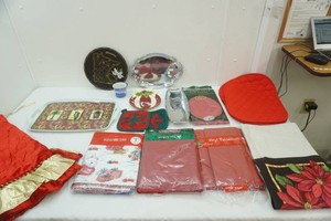Vinyl Tablecloths, Serving Trays, Silver Plate