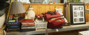 Books, Decor, Shop Broom, Blanket