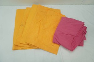 Orange Sham Cloths, Pink Sheet