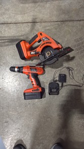 Black & Decker 18volt tools batteries and charger