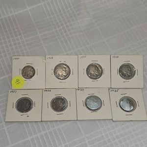 8 Assorted Buffalo Nickels