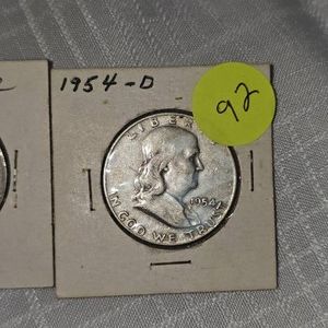 1954D, 1962 Franklin 50c