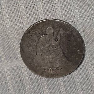 1857 Seated LiebertyQuarter, 25c