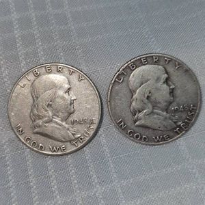 1948O, 1948D Franklin Halfs, 50c