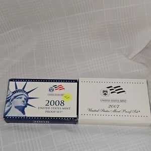 2007,2008 US Mint Proof Sets (2)
