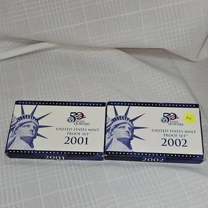 2001,2002 US Mint Proof Sets (2)