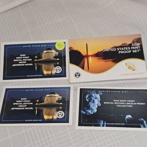 2019 West Point Lincolns, 2020 WP Jeffersons, 2018 WP Proof Set