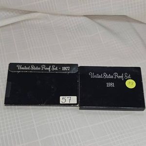 1977,1981 US Mint Proof Sets (2)