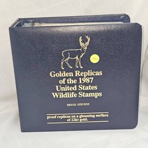 1987 US Wildlife 22kt Gold Stamp Collection