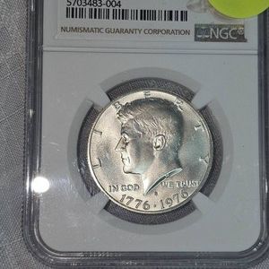 1776-1976 S Silver Kennedy 50c, MS65
