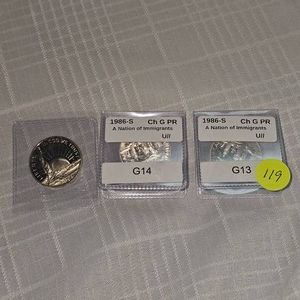 3-1986 S Proof Nation of Immigrants Coins