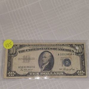 1953 $10 Silver Certificate, XF