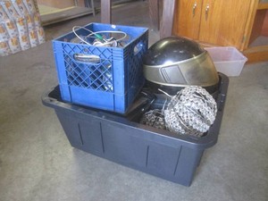 (EW6) Tote Over Full of Misc - Helm...